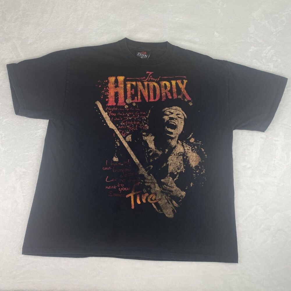 Vintage Y2K Jimi Hendrix Zion Rootswear Shirt Mens 1X Stand Next to Your Fire